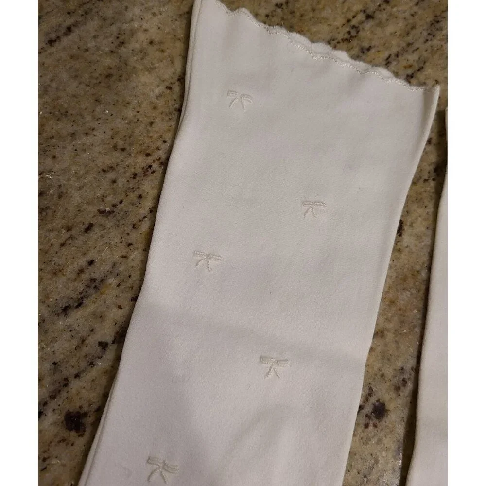 Vintage Women Size M 7 White Cotton Formal 12.5